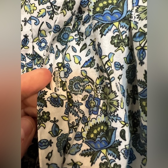 Exquise x Anthropologie Tobie Mini Shirt Dress in Multi-Floral, Size M (Petite) - Picture 7 of 12